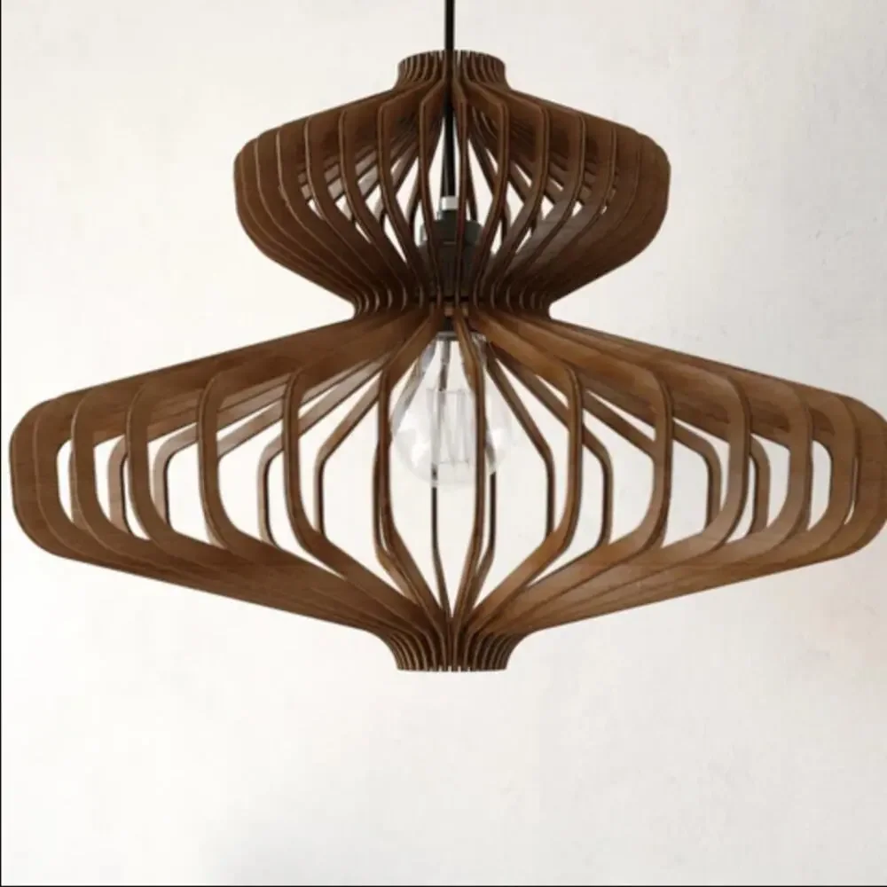 Sertao‎ Shop Frances Modern Wood Pendant Light Natural Contemporary